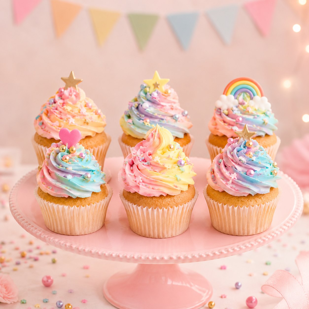 Mixed flavour cupcakes