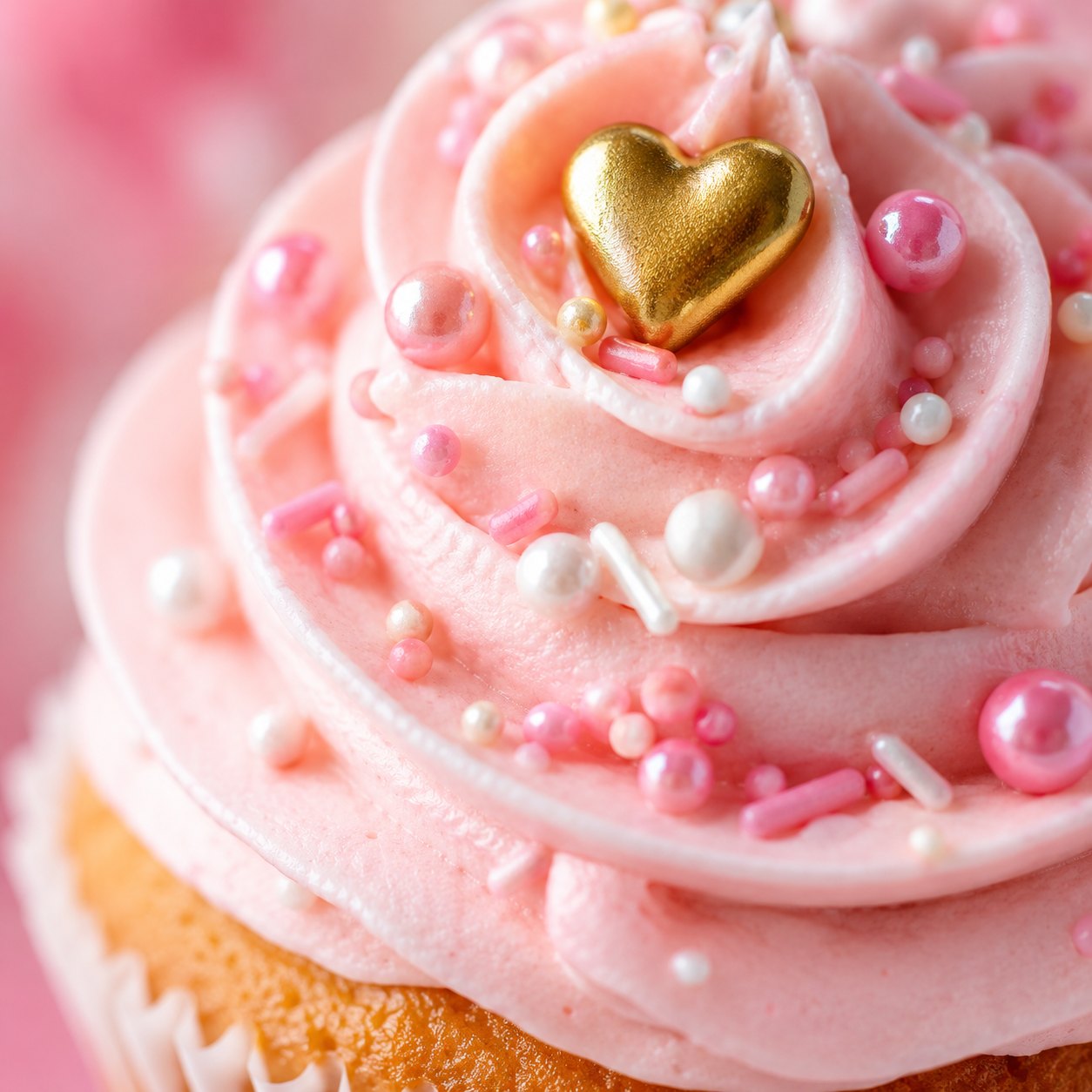 Pink buttercream detail