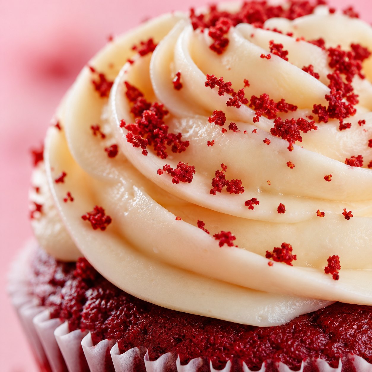 Red velvet crumb detail