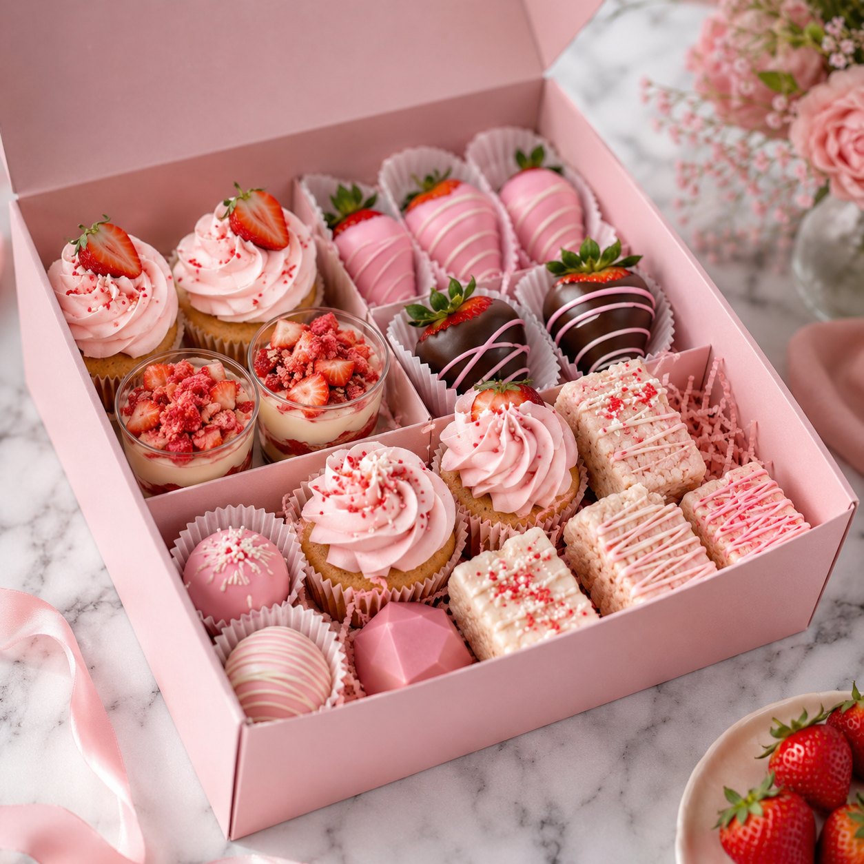 Strawberry treat box